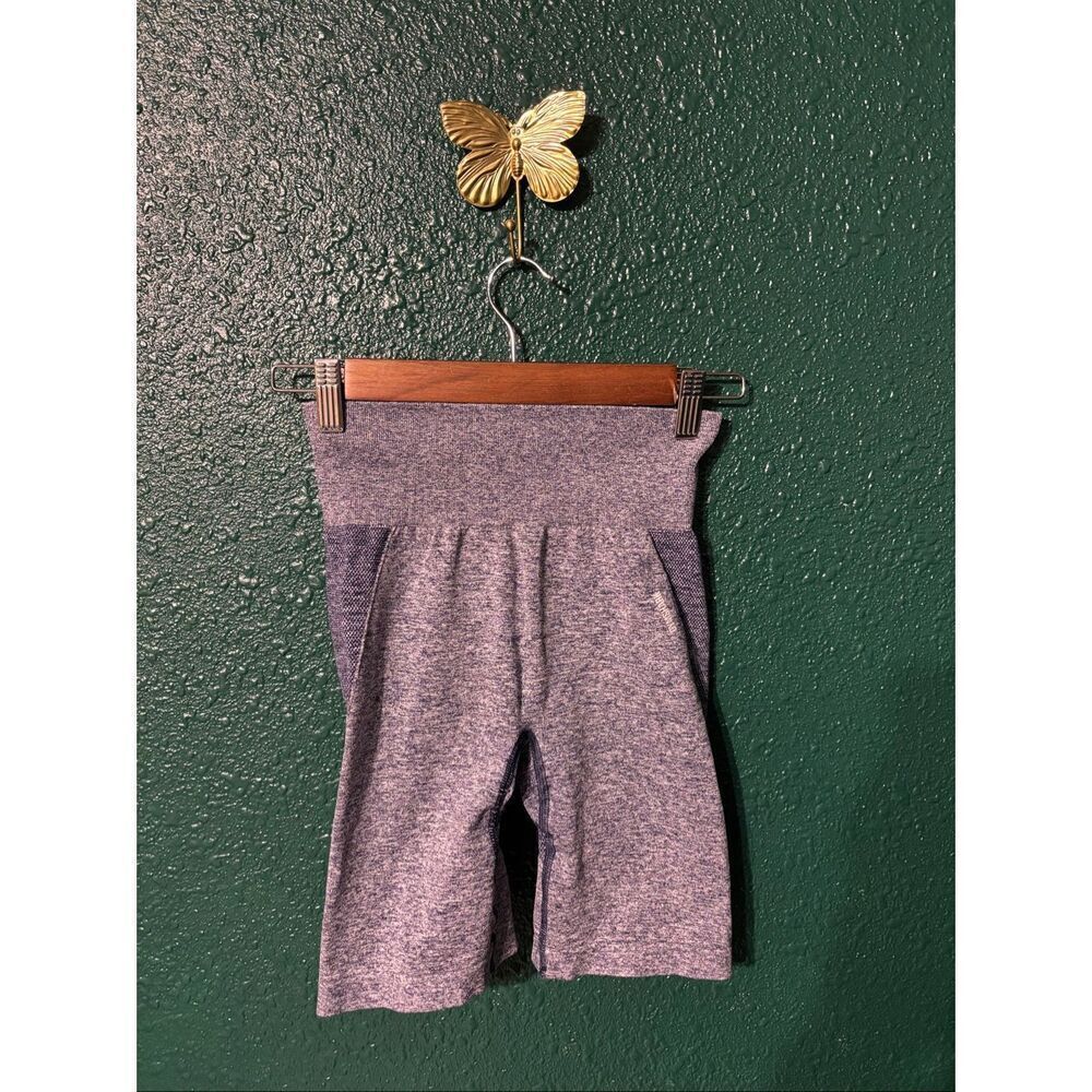 Gymshark Blue Seamless Biker Shorts Size Small High Rise
